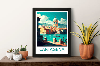 Cartagena Travel Print Wall Art Cartagena Wall Hanging Home Décor Cartagena Gift Art Lovers Spain Art Lover Gift Cartagena Wall Décor
