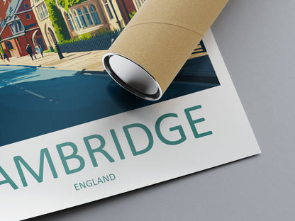 Cambridge Travel Print Wall Art Cambridge Wall Hanging Home Décor Cambridge Gift Art Lovers England Art Lover Gift Cambridge Art Travel