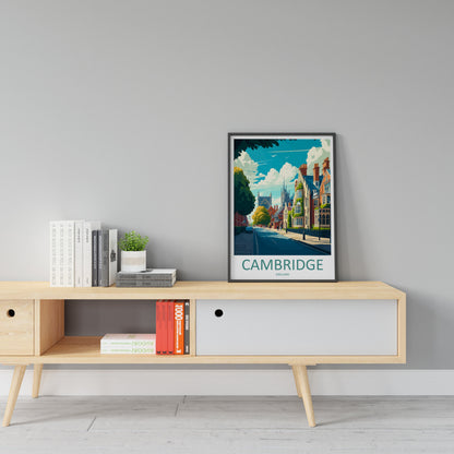 Cambridge Travel Print Wall Art Cambridge Wall Hanging Home Décor Cambridge Gift Art Lovers England Art Lover Gift Cambridge Art Travel