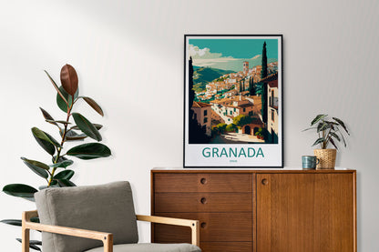 Granada Travel Print Wall Art Granada Wall Hanging Home Décor Granada Gift Art Lovers Spain Art Lover Gift Granada Wall Décor Granada Art