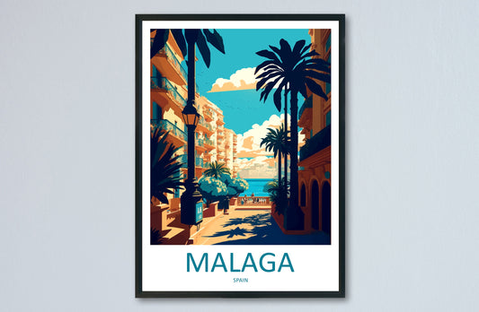 Malaga Travel Print Wall Art Malaga Wall Hanging Home Décor Malaga Gift Art Lovers Spain Art Lover Gift Malaga Wall Décor Malaga Spain Decor