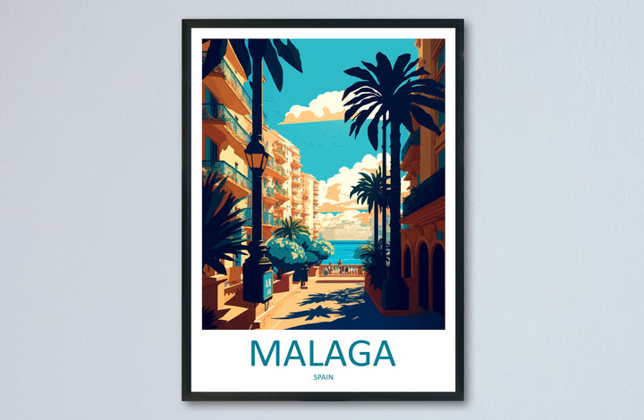 Malaga Travel Print Wall Art Malaga Wall Hanging Home Décor Malaga Gift Art Lovers Spain Art Lover Gift Malaga Wall Décor Malaga Spain Decor