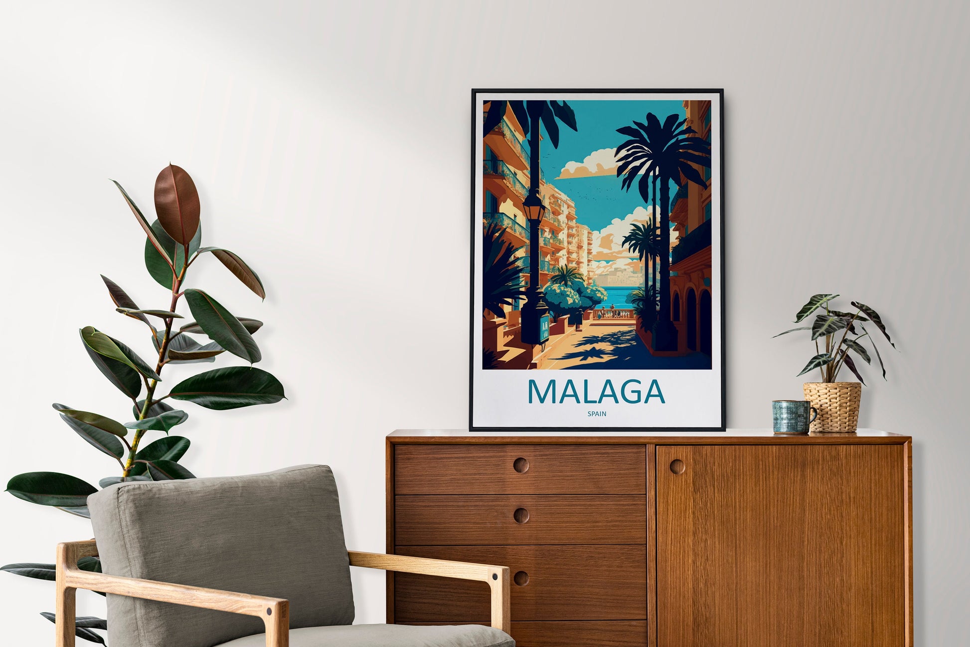 Malaga Travel Print Wall Art Malaga Wall Hanging Home Décor Malaga Gift Art Lovers Spain Art Lover Gift Malaga Wall Décor Malaga Spain Decor