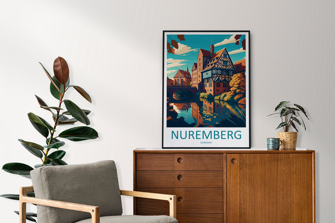 Nuremberg Travel Print Wall Art Nuremberg Wall Hanging Home Decoration Nuremberg Gift Art Lovers Wall Art Print Art Nuremberg Germany Poster