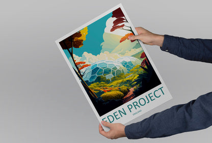 Eden Project Travel Print Wall Art Eden Project Wall Hanging Home Décor Eden Project Gift Art Lovers England Art Lover Gift Eden Project Art