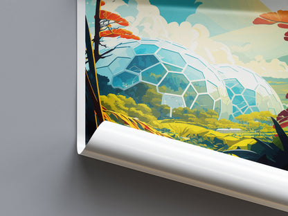 Eden Project Travel Print Wall Art Eden Project Wall Hanging Home Décor Eden Project Gift Art Lovers England Art Lover Gift Eden Project Art