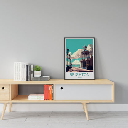 Brighton Travel Print Wall Art Brighton Wall Hanging Home Décor Brighton Gift Art Lovers England Art Lover Gift Brighton Travel Art Gift