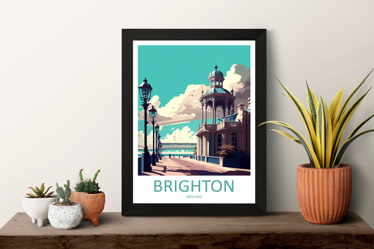 Brighton Travel Print Wall Art Brighton Wall Hanging Home Décor Brighton Gift Art Lovers England Art Lover Gift Brighton Travel Art Gift