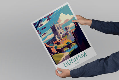 Durham Travel Print Wall Art Durham Wall Hanging Home Décor Durham Gift Art Lovers England Art Lover Gift Durham Travel Art Gift