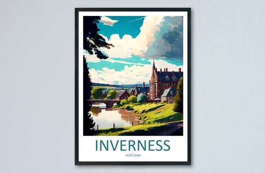 Inverness Travel Print Wall Art Inverness Wall Hanging Home Décor Inverness Gift Art Lovers Scotland Art Lover Gift Inverness Travel Art