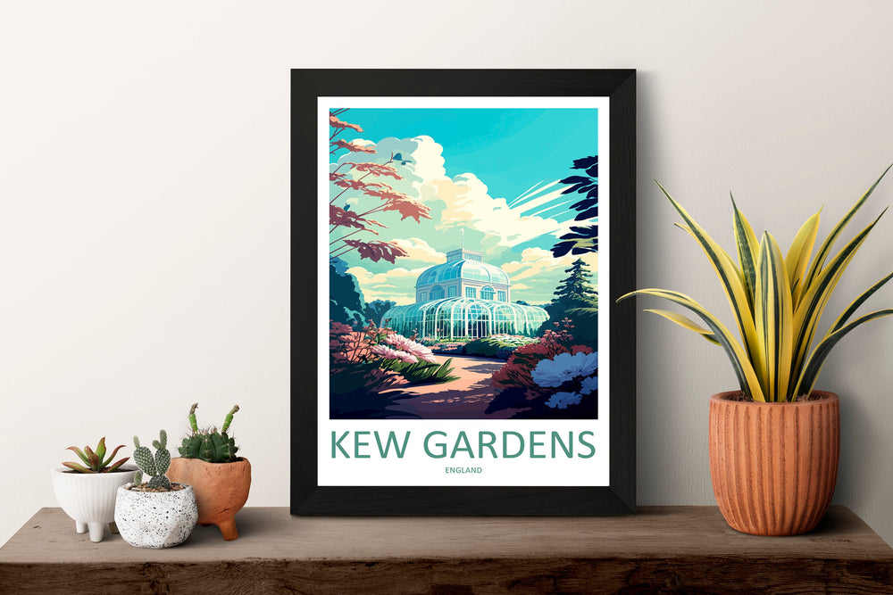 Kew Gardens Travel Print Wall Art Kew Gardens Wall Hanging Home Décor Kew Gardens Gift Art Lovers England Art Lover Gift Kew Gardens Artwork