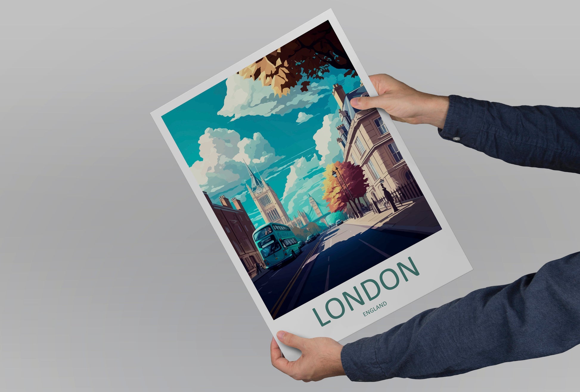 London Travel Print Wall Art London Wall Hanging Home Décor London Gift Art Lovers England Art Lover Gift London Travel Art Gift London Art