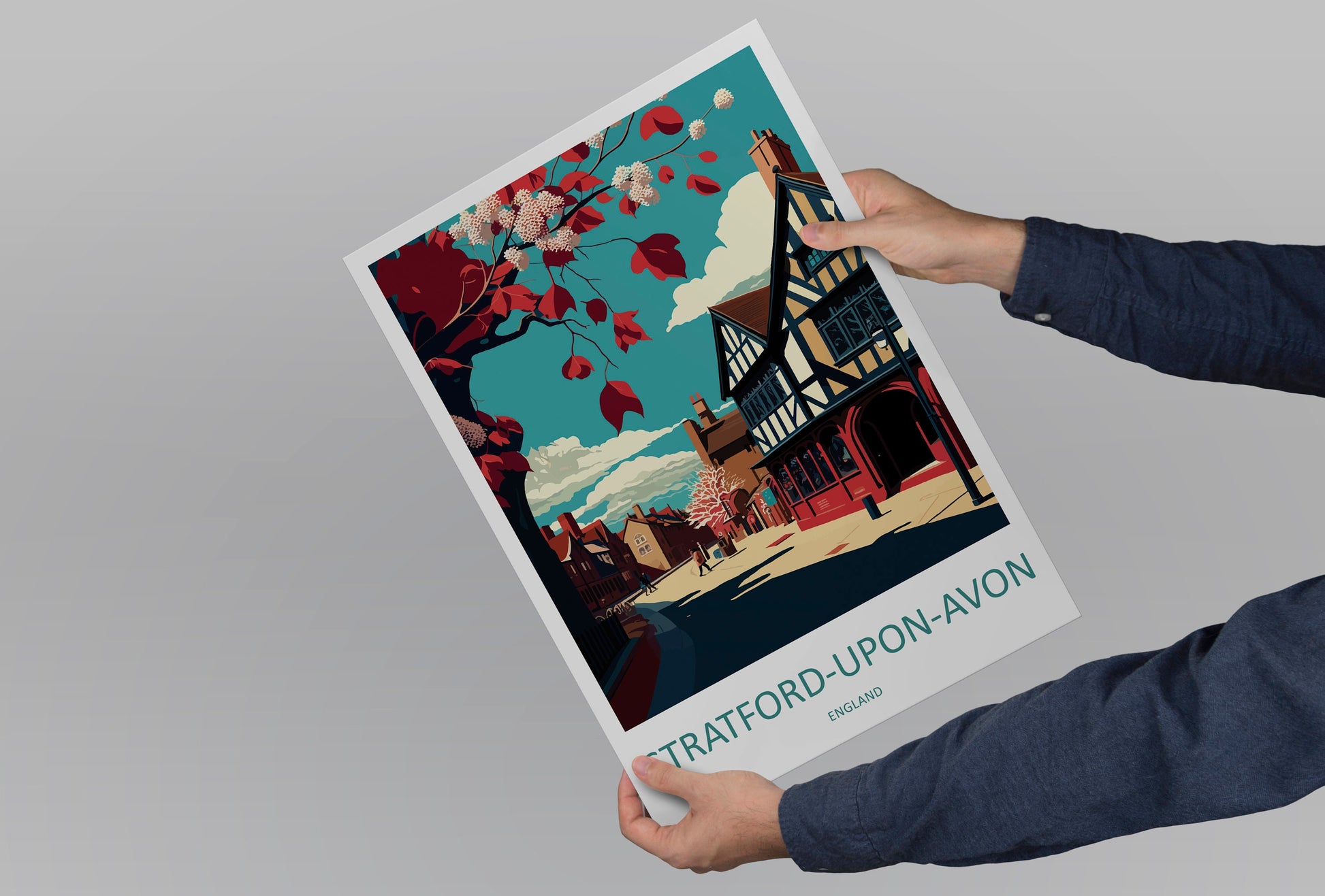 Stratford-upon-avon Travel Print Wall Art Stratford-upon-avon Wall Hanging Home Décor Stratford-upon-avon Gift Art Lovers England Art Lover