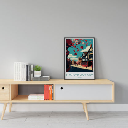 Stratford-upon-avon Travel Print Wall Art Stratford-upon-avon Wall Hanging Home Décor Stratford-upon-avon Gift Art Lovers England Art Lover