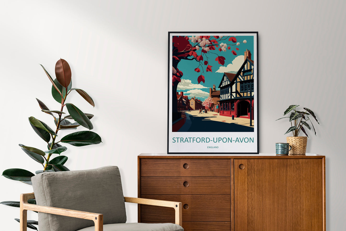 Stratford-upon-avon Travel Print Wall Art Stratford-upon-avon Wall Hanging Home Décor Stratford-upon-avon Gift Art Lovers England Art Lover