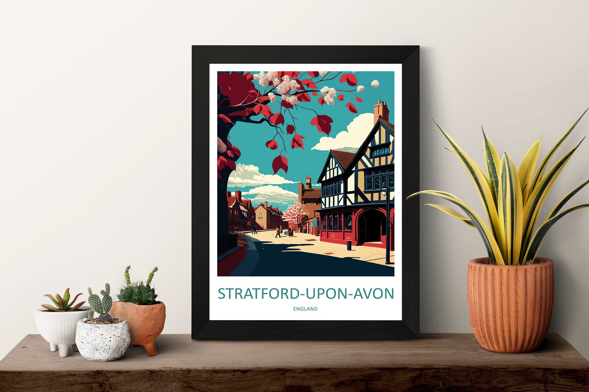Stratford-upon-avon Travel Print Wall Art Stratford-upon-avon Wall Hanging Home Décor Stratford-upon-avon Gift Art Lovers England Art Lover