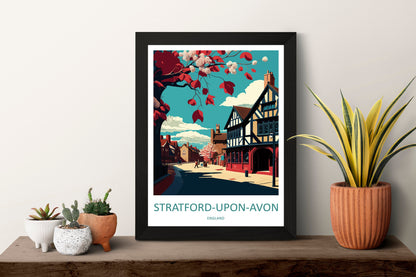 Stratford-upon-avon Travel Print Wall Art Stratford-upon-avon Wall Hanging Home Décor Stratford-upon-avon Gift Art Lovers England Art Lover