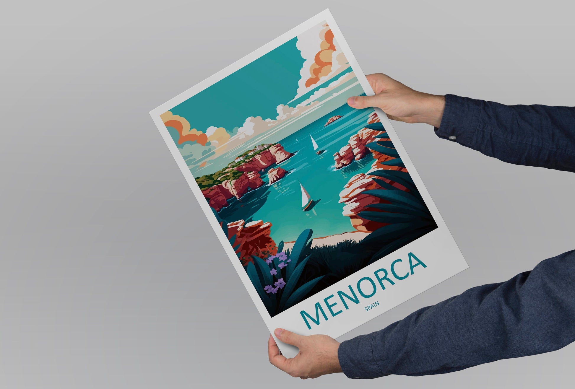Menorca Travel Print Wall Art Menorca Wall Hanging Home Décor Menorca Gift Art Lovers Spain Art Lover Gift Menorca Wall Décor Menorca Spain