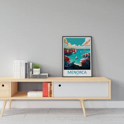 Menorca Travel Print Wall Art Menorca Wall Hanging Home Décor Menorca Gift Art Lovers Spain Art Lover Gift Menorca Wall Décor Menorca Spain