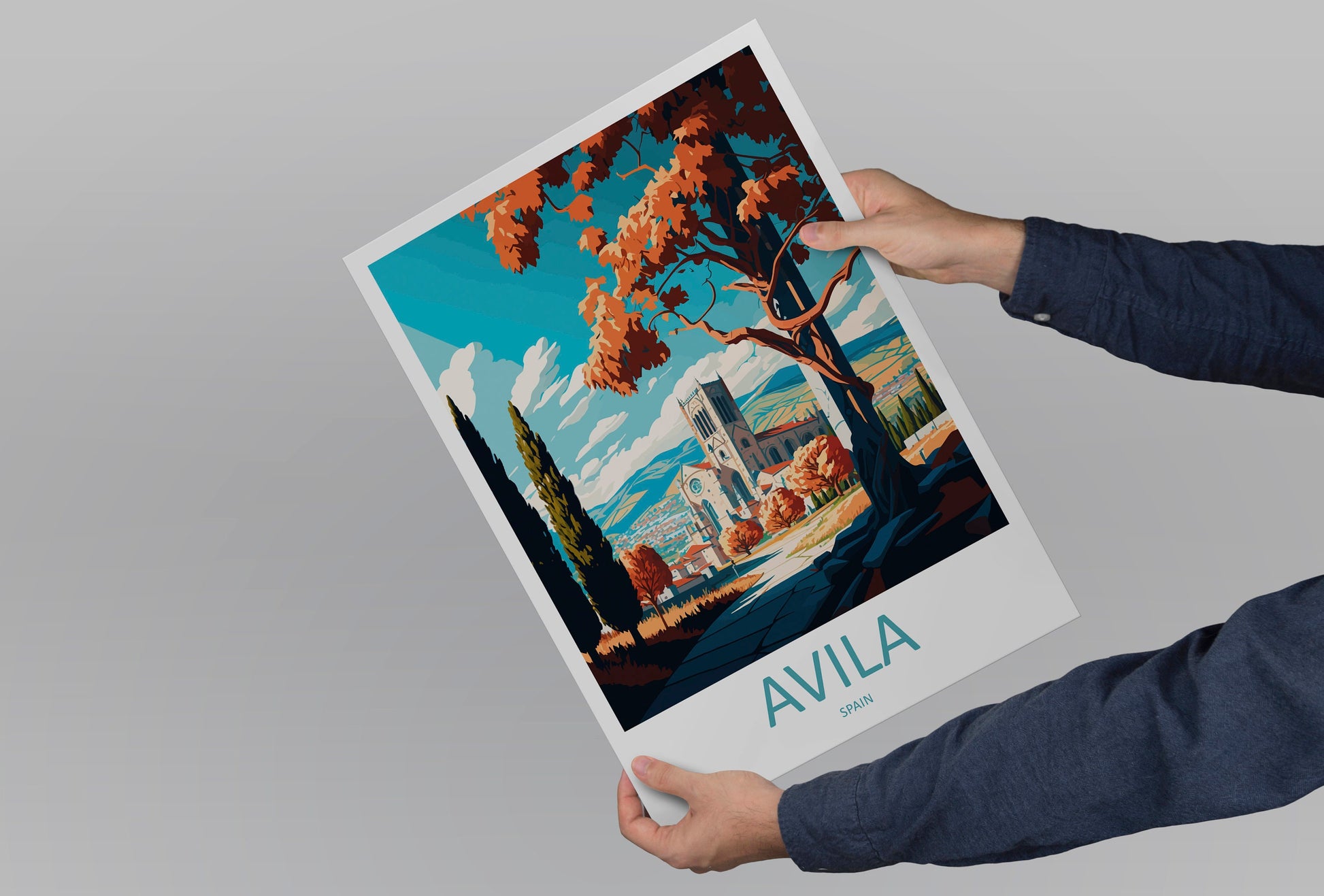 Avila Travel Print Wall Art Avila Wall Hanging Home Décor Avila Gift Art Lovers Spain Art Lover Gift Avila Wall Décor Avila Spain Poster Art