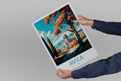 Avila Travel Print Wall Art Avila Wall Hanging Home Décor Avila Gift Art Lovers Spain Art Lover Gift Avila Wall Décor Avila Spain Poster Art