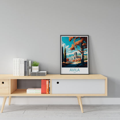 Avila Travel Print Wall Art Avila Wall Hanging Home Décor Avila Gift Art Lovers Spain Art Lover Gift Avila Wall Décor Avila Spain Poster Art