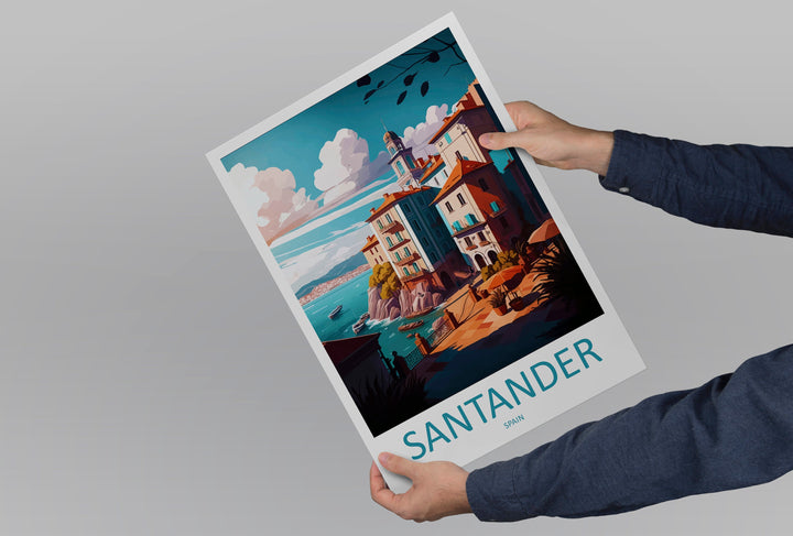 Santander Travel Print Wall Art Santander Wall Hanging Home Décor Santander Gift Art Lovers Spain Art Lover Gift Santander Print Spain Art