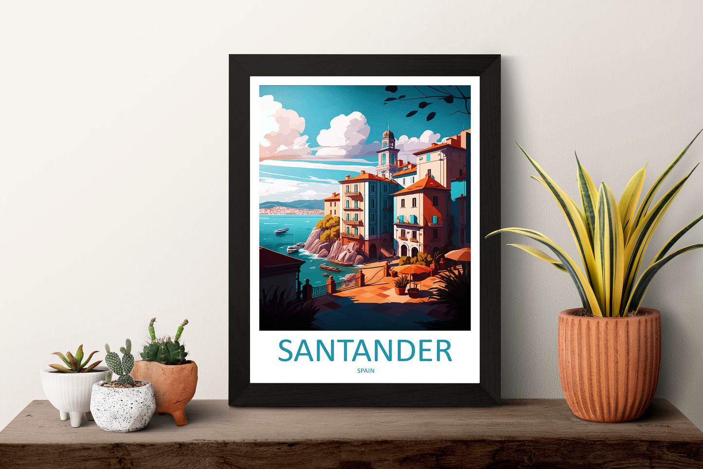 Santander Travel Print Wall Art Santander Wall Hanging Home Décor Santander Gift Art Lovers Spain Art Lover Gift Santander Print Spain Art