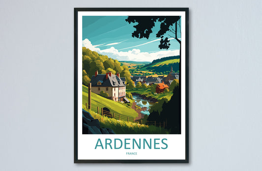 Ardennes Travel Print Wall Art Ardennes Wall Hanging Home Décor Ardennes Gift Art Lovers France Art Lover Gift Ardennes Print France Artwork