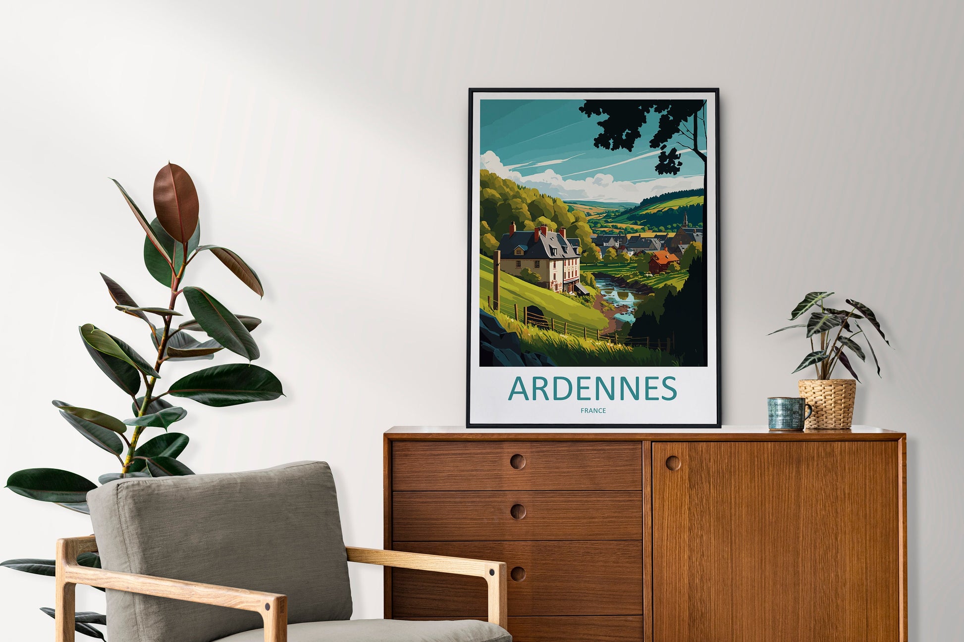 Ardennes Travel Print Wall Art Ardennes Wall Hanging Home Décor Ardennes Gift Art Lovers France Art Lover Gift Ardennes Print France Artwork