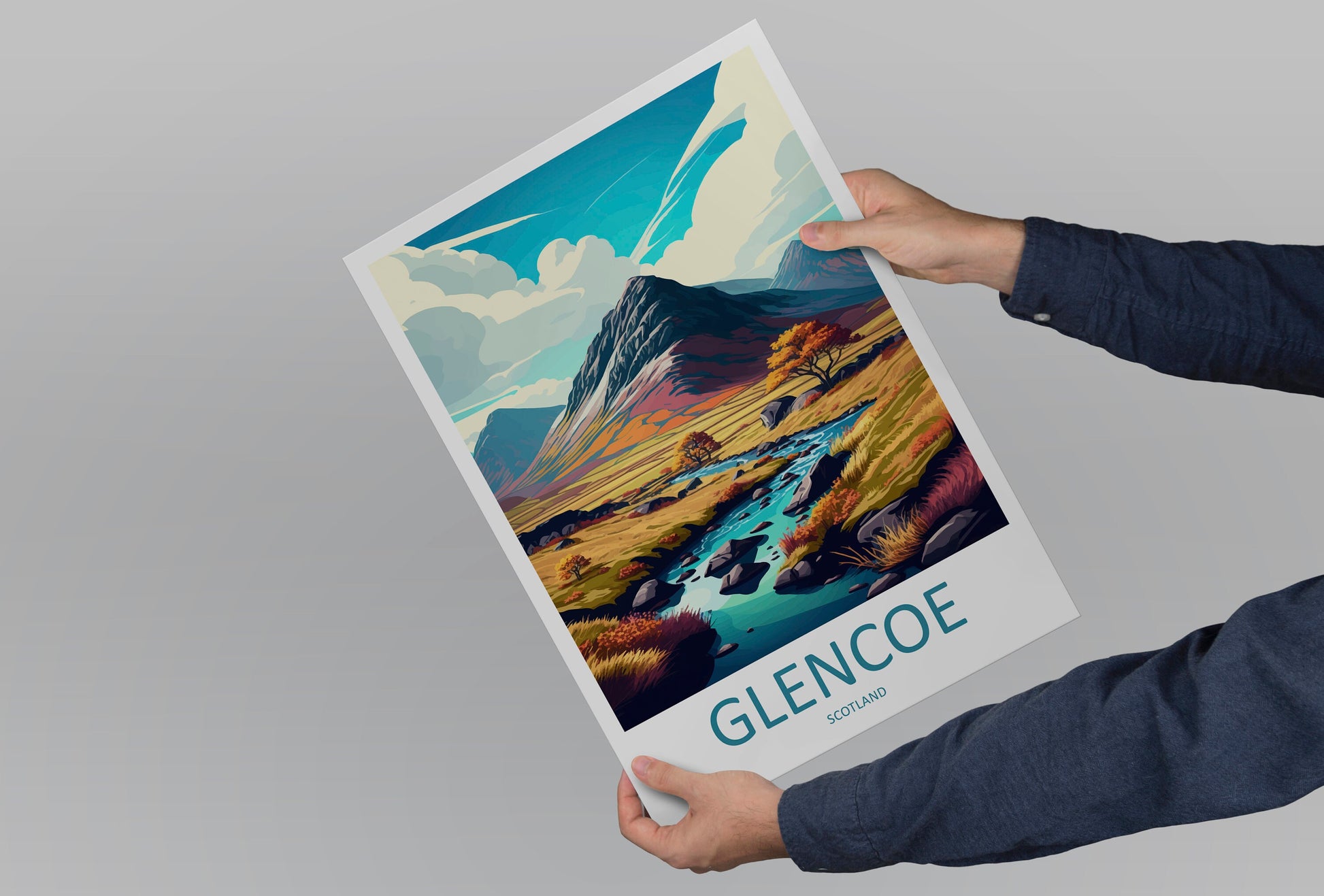 Glencoe Travel Print Wall Art Glencoe Wall Hanging Home Décor Glencoe Gift Art Lovers Scotland Art Lover Gift Glencoe Travel Artwork