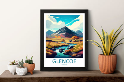 Glencoe Travel Print Wall Art Glencoe Wall Hanging Home Décor Glencoe Gift Art Lovers Scotland Art Lover Gift Glencoe Travel Artwork