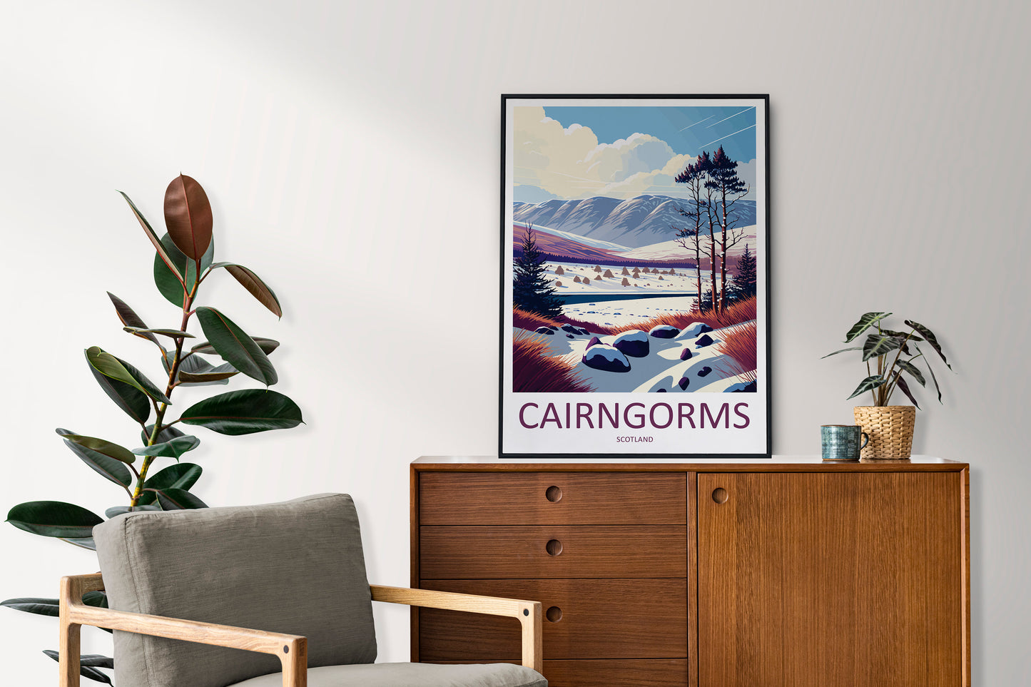 Cairngorms Travel Print Wall Art Cairngorms Wall Hanging Home Décor Cairngorms Gift Art Lovers Scotland Art Lover Gift Cairngorms Poster