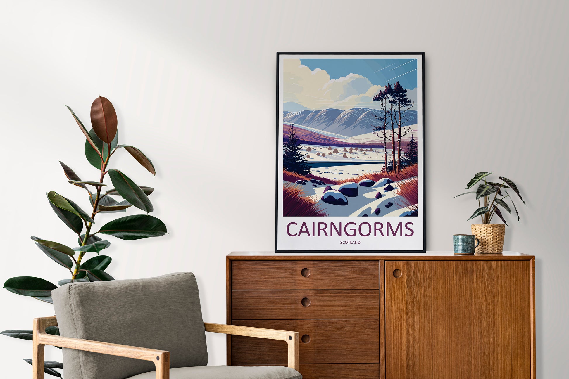 Cairngorms Travel Print Wall Art Cairngorms Wall Hanging Home Décor Cairngorms Gift Art Lovers Scotland Art Lover Gift Cairngorms Poster