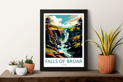 Falls Of Bruar Travel Print Wall Art Falls Of Bruar Wall Hanging Home Décor Falls Of Bruar Gift Art Lovers Scotland Art Lover Gift Bruar Art
