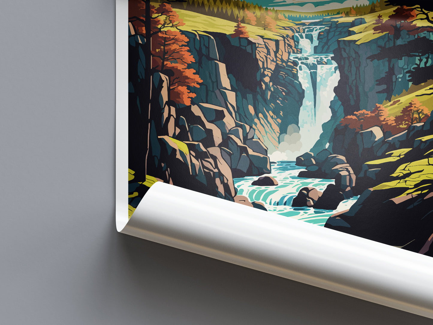 Falls Of Bruar Travel Print Wall Art Falls Of Bruar Wall Hanging Home Décor Falls Of Bruar Gift Art Lovers Scotland Art Lover Gift Bruar Art