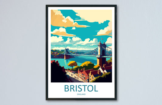 Bristol Travel Print Wall Art Bristol Wall Hanging Home Décor Bristol Gift Art Lovers England Art Lover Gift Bristol Bridge City Art Print