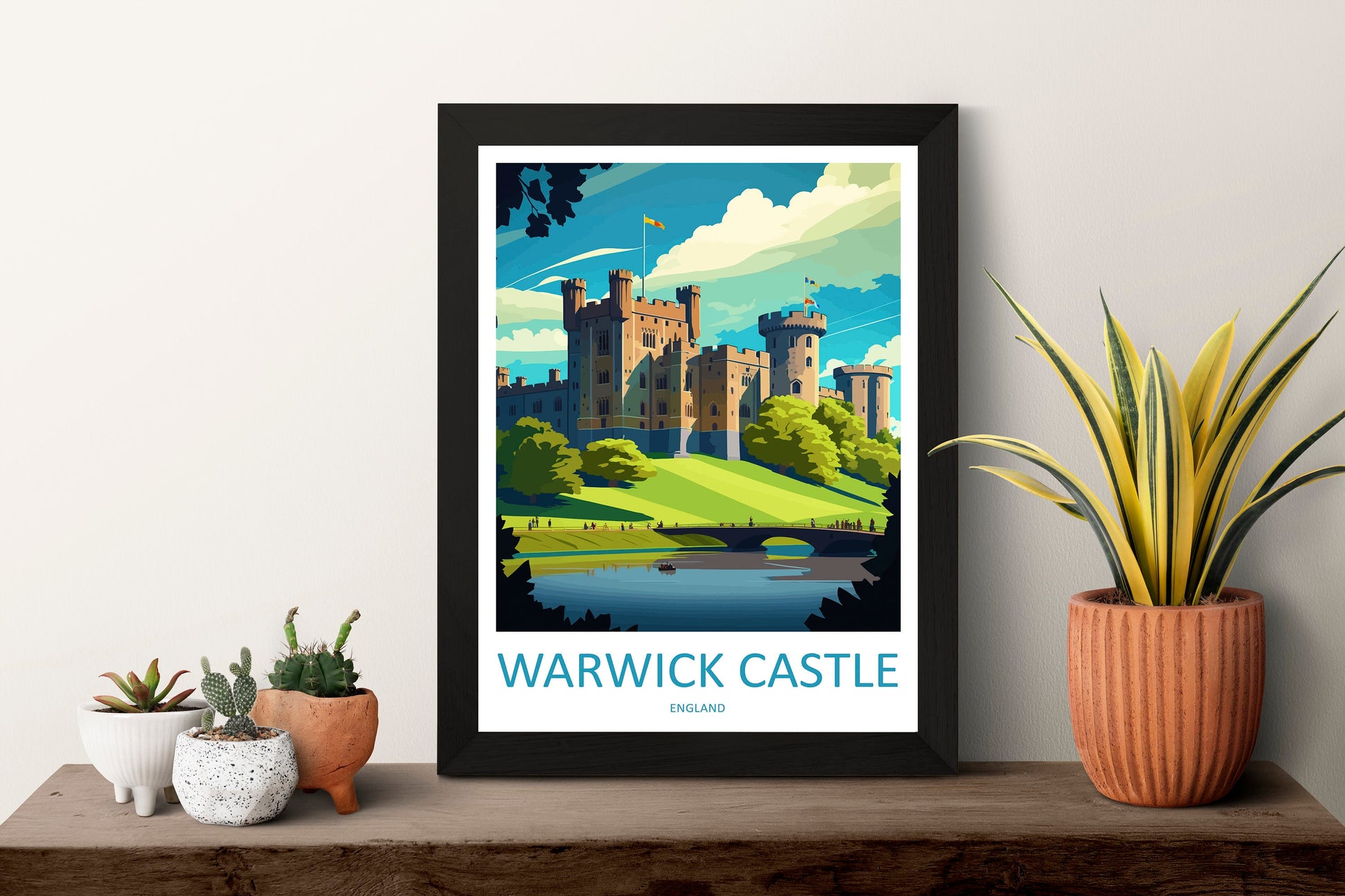 Warwick Castle Travel Print Wall Art Warwick Castle Wall Hanging Home Décor Warwick Castle Gift Art Lovers Scotland Art Lover Gift Castle