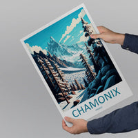 Chamonix Travel Print Wall Art Chamonix Wall Hanging Home Décor Chamonix Gift Art Lovers Ski Art Lover Gift Chamonix Print Skiing Artwork