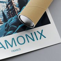 Chamonix Travel Print Wall Art Chamonix Wall Hanging Home Décor Chamonix Gift Art Lovers Ski Art Lover Gift Chamonix Print Skiing Artwork