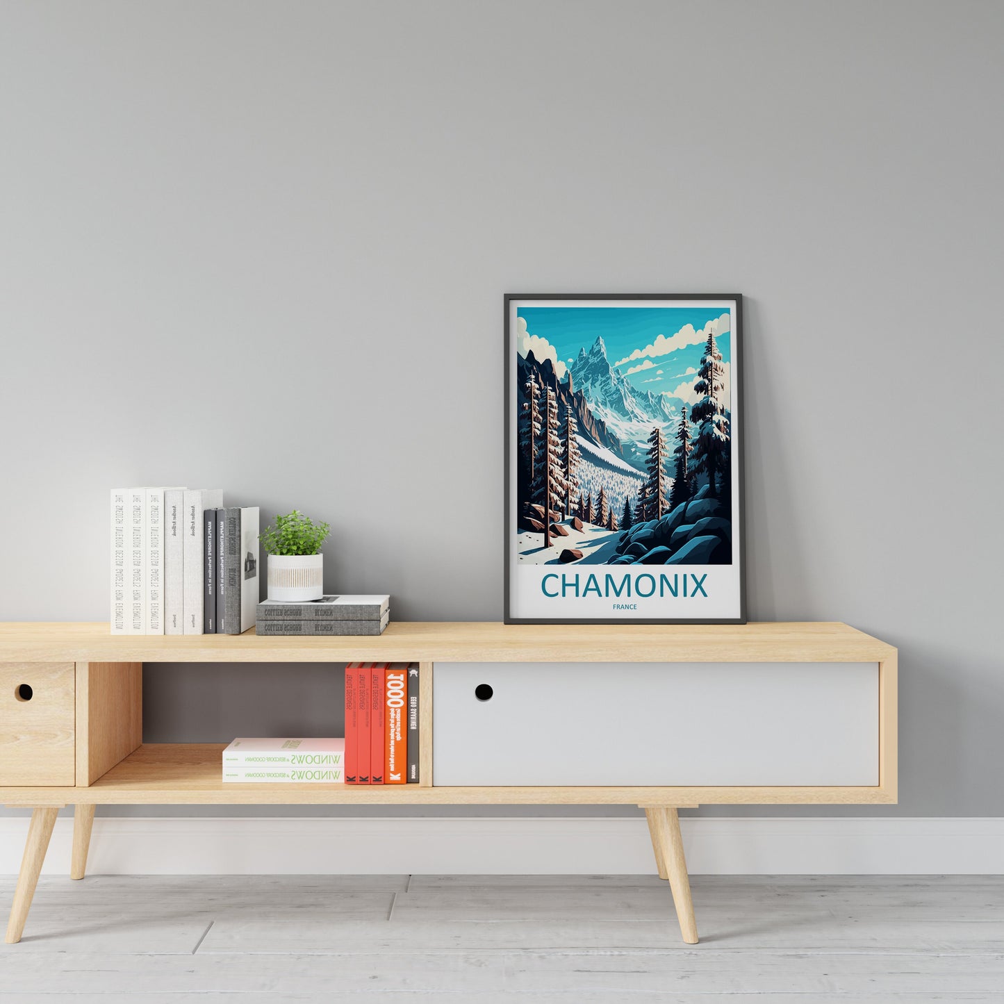 Chamonix Travel Print Wall Art Chamonix Wall Hanging Home Décor Chamonix Gift Art Lovers Ski Art Lover Gift Chamonix Print Skiing Artwork