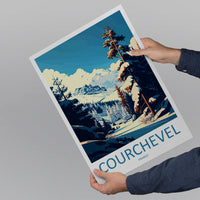 Courchevel Travel Print Wall Art Courchevel Wall Hanging Home Décor Courchevel Gift Art Lovers Ski Art Lover Gift Courchevel Print Skiing