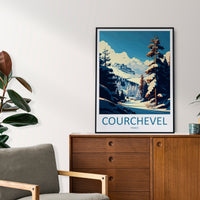 Courchevel Travel Print Wall Art Courchevel Wall Hanging Home Décor Courchevel Gift Art Lovers Ski Art Lover Gift Courchevel Print Skiing