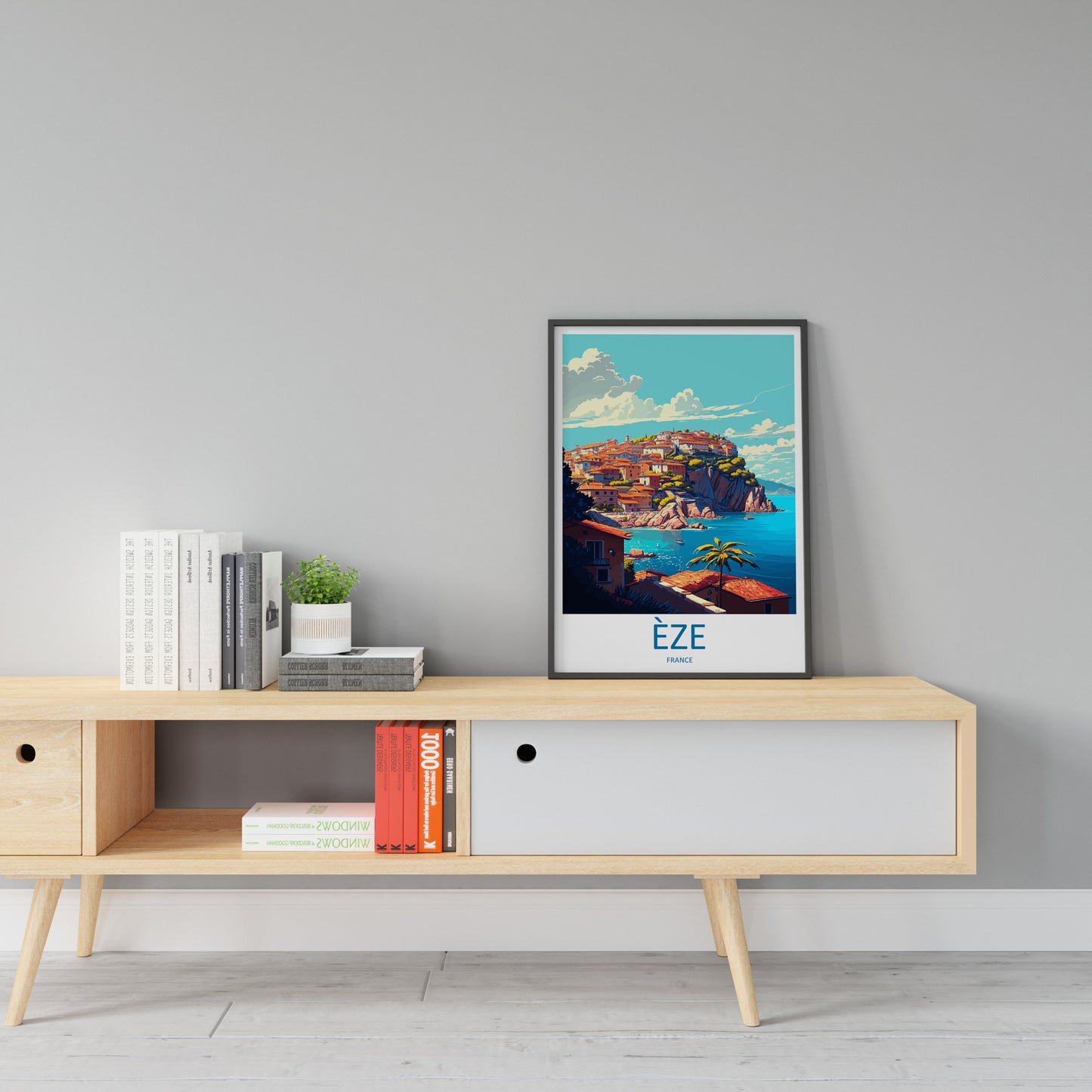 Eze Travel Print Wall Art Eze Wall Hanging Home Décor Eze Gift Art Lovers France Art Lover Gift Eze Print France Artwork Eze Coastal Artwork