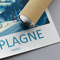 La Plagne Travel Print Wall Art La Plagne Wall Hanging Home Décor La Plagne Gift Art Lovers Ski Art Lover Gift La Plagne Print Skiing