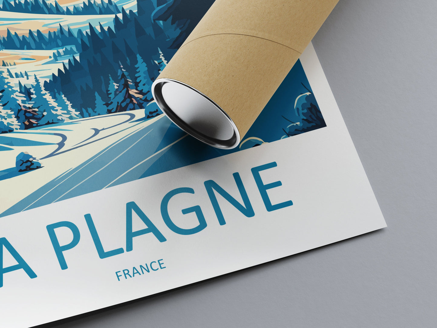 La Plagne Travel Print Wall Art La Plagne Wall Hanging Home Décor La Plagne Gift Art Lovers Ski Art Lover Gift La Plagne Print Skiing