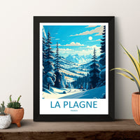 La Plagne Travel Print Wall Art La Plagne Wall Hanging Home Décor La Plagne Gift Art Lovers Ski Art Lover Gift La Plagne Print Skiing