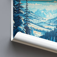 La Plagne Travel Print Wall Art La Plagne Wall Hanging Home Décor La Plagne Gift Art Lovers Ski Art Lover Gift La Plagne Print Skiing