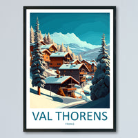 Val Thorens Travel Print Wall Art Val Thorens Wall Hanging Home Décor Val Thorens Gift Art Lovers Ski Art Lover Gift Val Thorens Print Ski