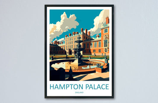 Hampton Palace Travel Print Wall Art Hampton Palace Wall Hanging Home Décor Hampton Palace Gift Art Lovers England Art Lover Gift